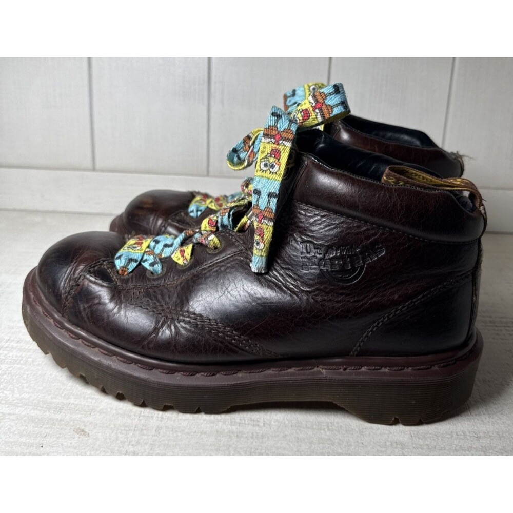 Vintage Dr Doc Marten's Boots Leather Brown 8287 England Grizzly Men's Size 8 - Picture 2 of 15